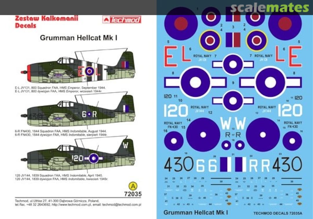 Boxart Grumman Hellcat Mk.I 72035A Techmod Boxart Grumman Hellcat Mk.I 72035A Techmod