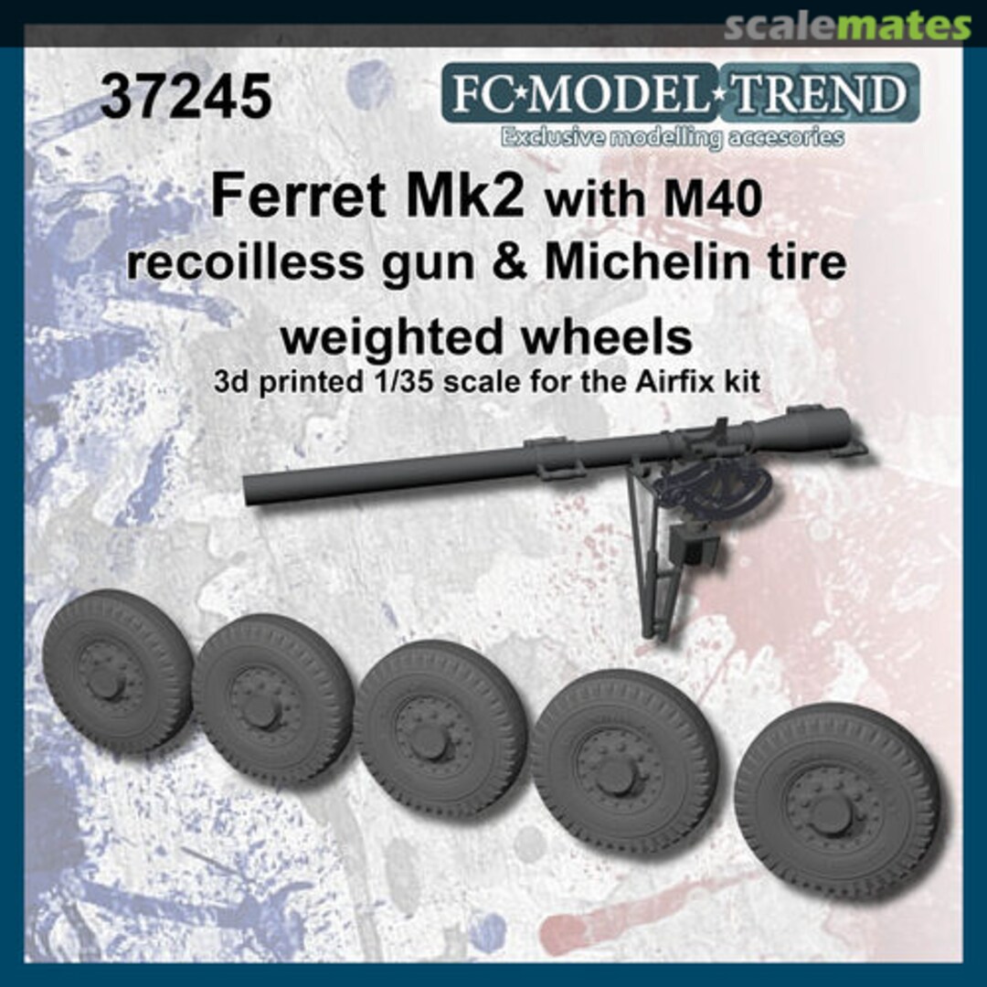 Boxart Ferret with Michelin tires and M20 recoilless rifle 37245 FC Model Trend Boxart Ferret with Michelin tires and M20 recoilless rifle 37245 FC Model Trend