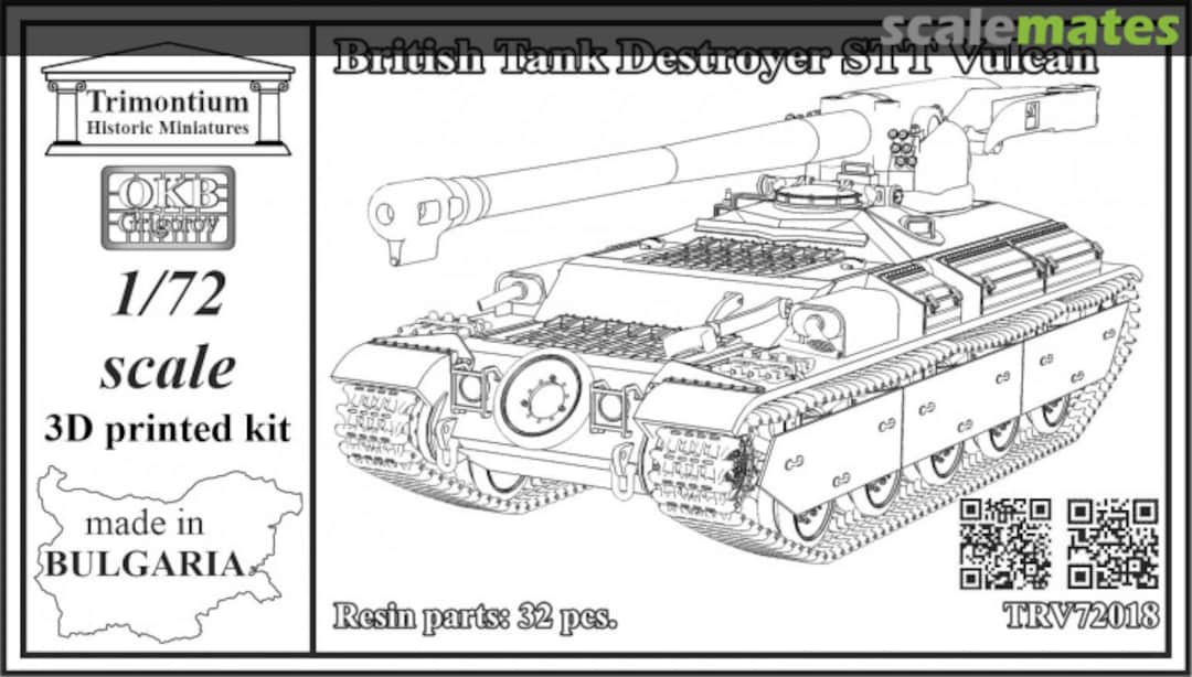 Boxart British Tank Destroyer STT Vulcan TRV72018 OKB Grigorov