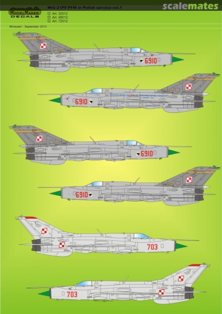 Boxart MiG-21PF/PFM in Polish service vol.1 D72012 ModelMaker Boxart MiG-21PF/PFM in Polish service vol.1 D72012 ModelMaker