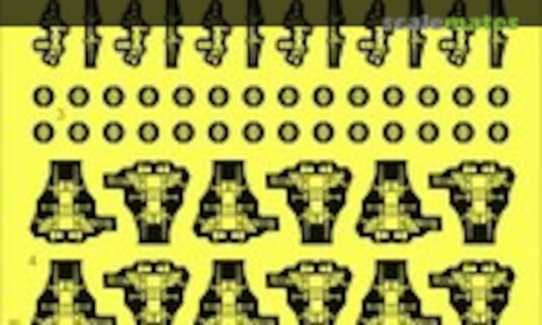 1:700 IJN 13mm AA Gun (Twin/Quadruple) (Rainbow Rb7058) Rb7058