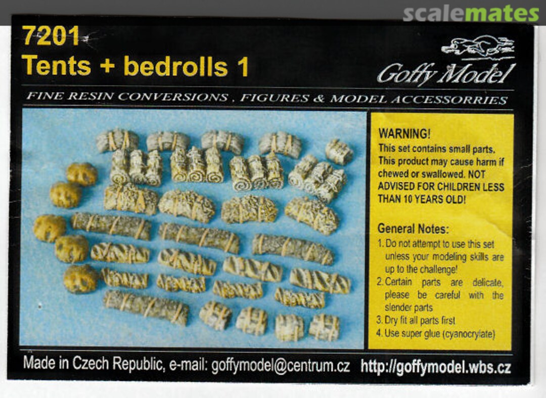 Boxart Tents + bedrolls 1 7201 Goffy Model