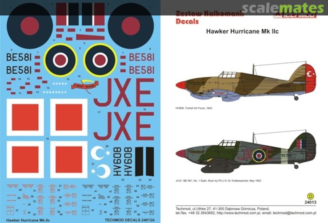 Boxart Hawker Hurricane Mk. IIc 24013 Techmod Boxart Hawker Hurricane Mk. IIc 24013 Techmod