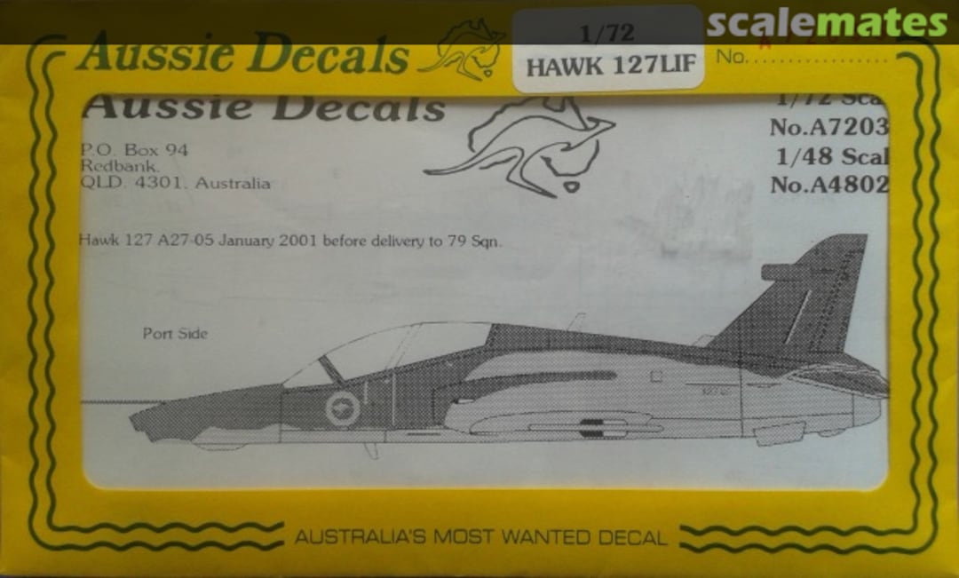 Boxart Hawk 127 LIF A72033 Aussie Decals Boxart Hawk 127 LIF A72033 Aussie Decals