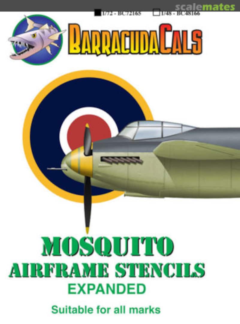 Boxart Mosquito Airframe Stencils Expanded BC72165 Barracuda Studios Boxart Mosquito Airframe Stencils Expanded BC72165 Barracuda Studios