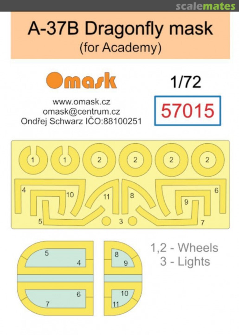 Boxart A-37B Dragonfly mask 57015 Omask Boxart A-37B Dragonfly mask 57015 Omask