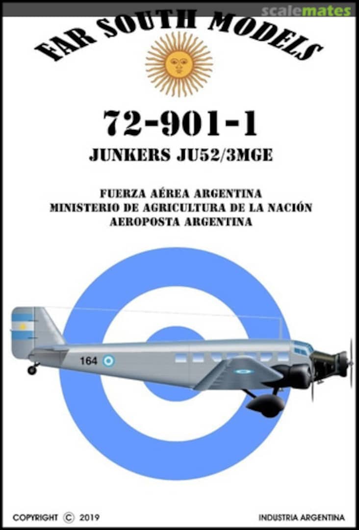 Boxart Junkers Ju 52/3mge 72-901-1 Far South Models