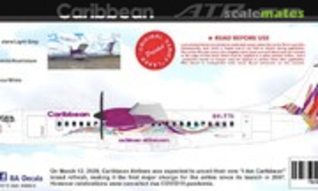 1:144 CARIBBEAN ATR-72-600 2020 LIVERIE (8aDecs 7909-604-144) 7909-604-144