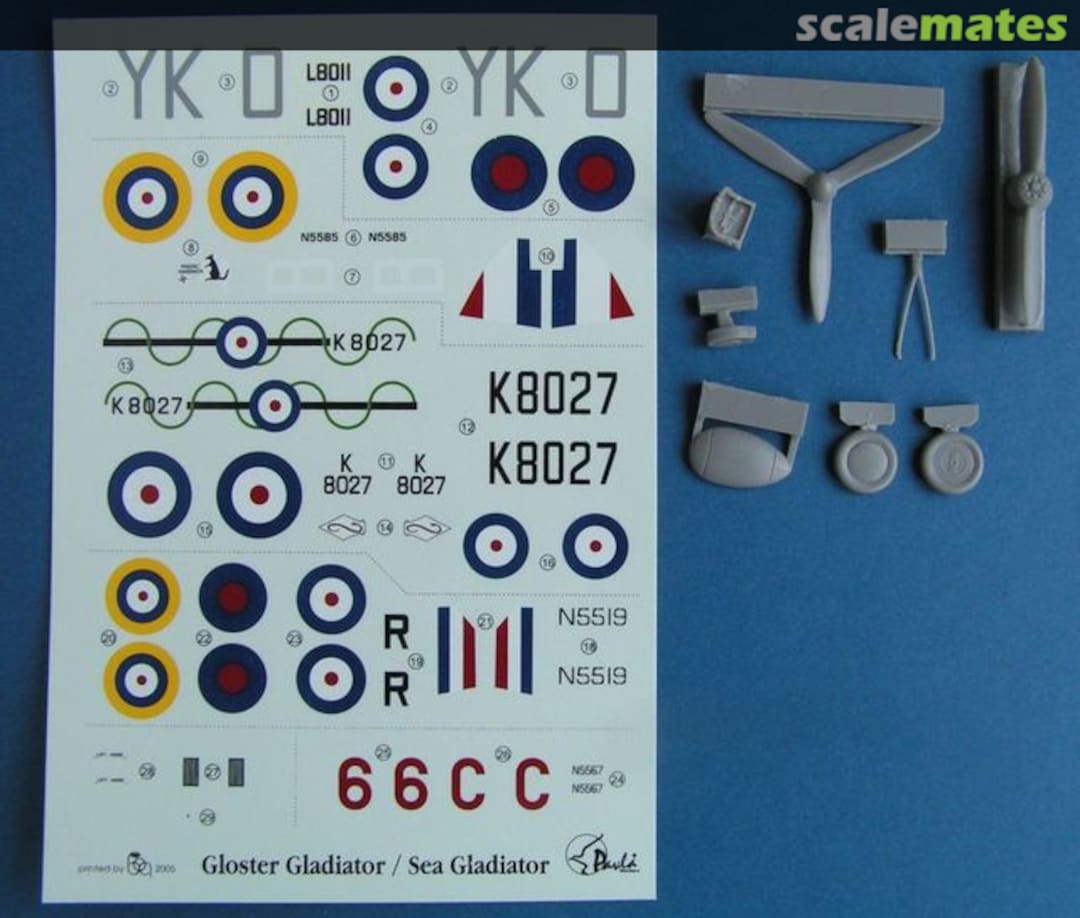 Boxart Gloster Gladiator upgrade + decal sheet For all kits U72-130 Pavla Models Boxart Gloster Gladiator upgrade + decal sheet For all kits U72-130 Pavla Models