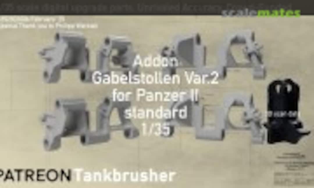 1:35 Panzer II standard track Addon - Gabelstollen for Var 2 (Tankbrusher Scale Modeling 352502006) 352502006