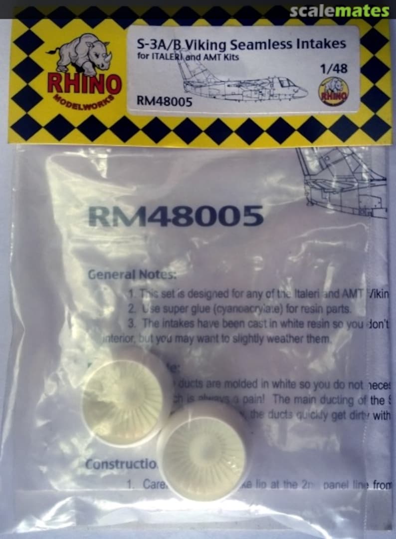 Boxart S-3A/B Viking - Seamless Intakes RM48005 RHINO MODELWORKS Boxart S-3A/B Viking - Seamless Intakes RM48005 RHINO MODELWORKS