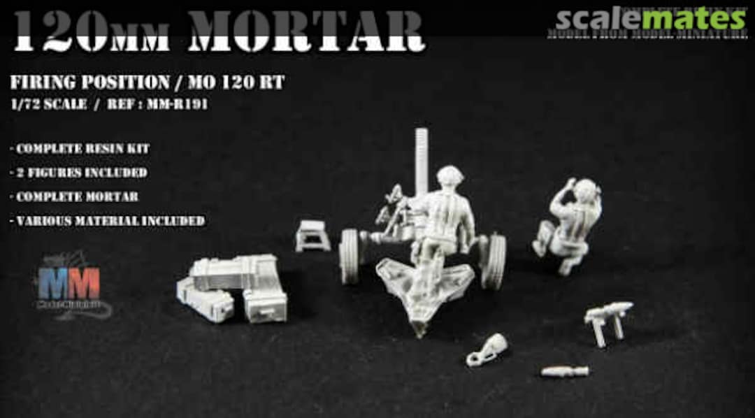 Boxart 120 mm mortar firing position MM-R191 Model Miniature Boxart 120 mm mortar firing position MM-R191 Model Miniature