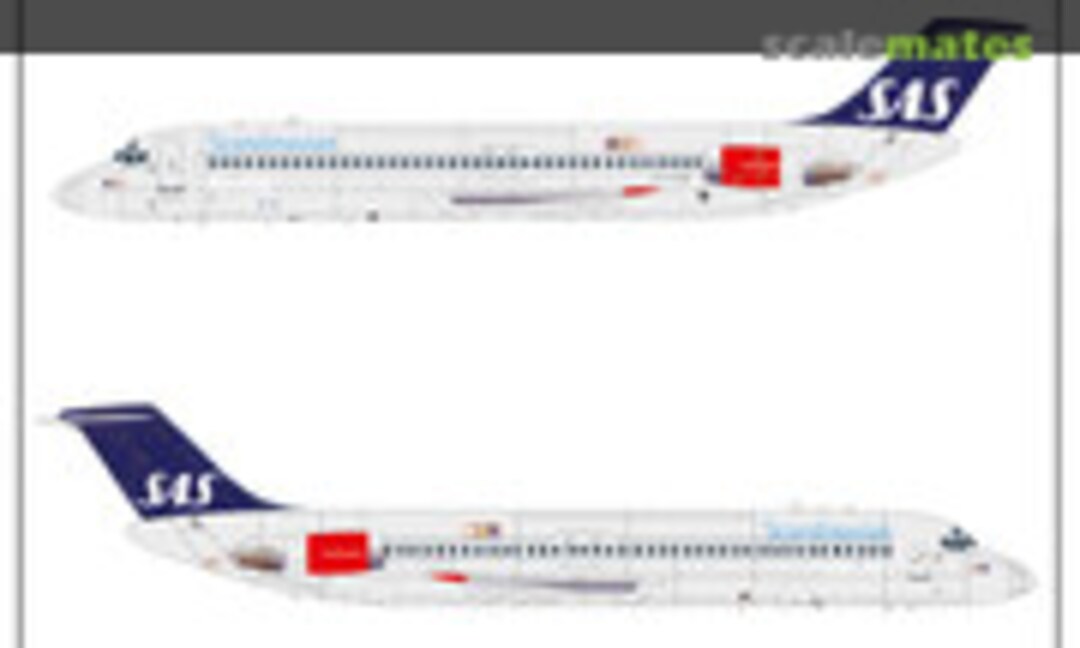 1:144 SAS Douglas DC-9-41 OY-KGR, the only DC-9 to be painted in the current scheme (Lima November Decals LN144-592) LN144-592
