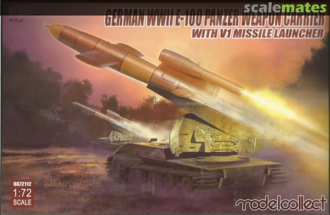Boxart E-100 Panzer Weapon Carrier with V1 Missile Launcher UA72112 Modelcollect Boxart E-100 Panzer Weapon Carrier with V1 Missile Launcher UA72112 Modelcollect