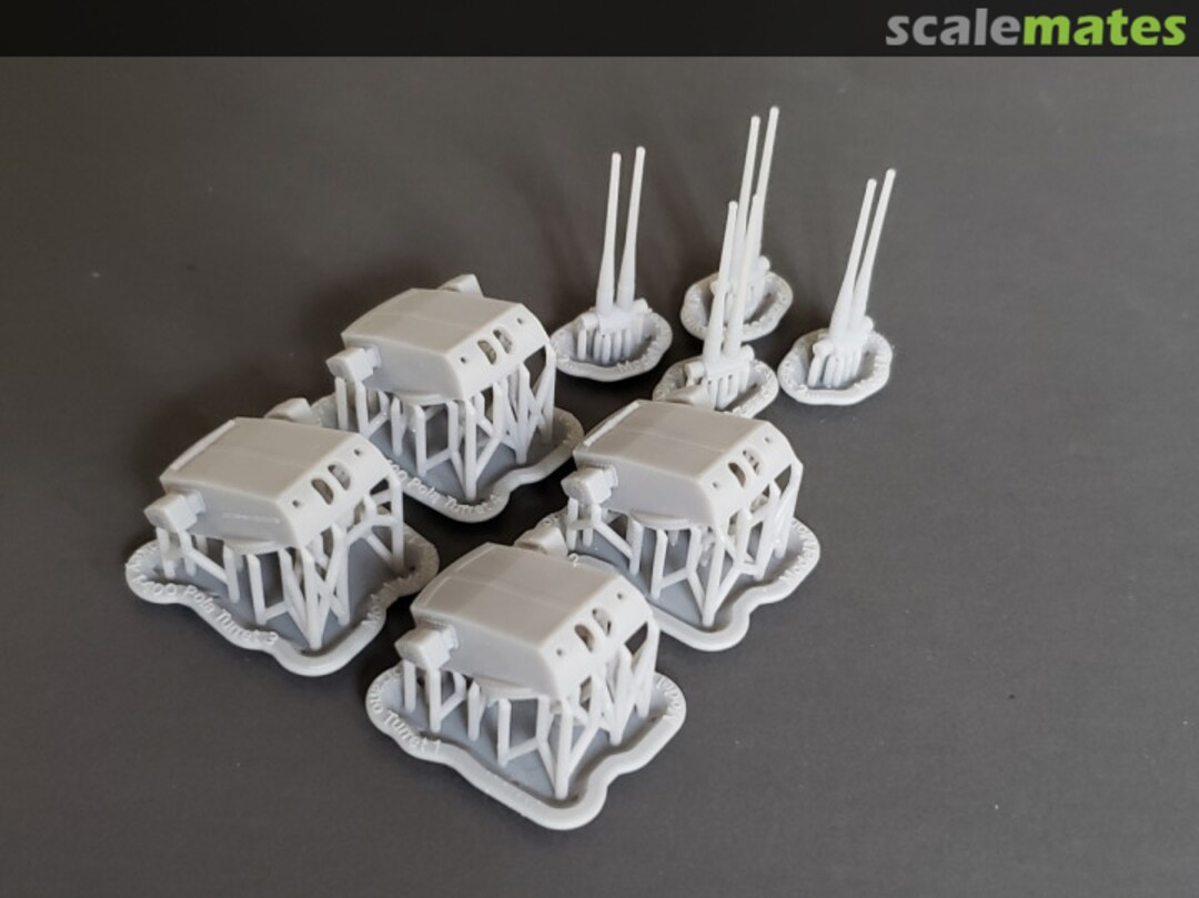 Boxart RN Pola 203 mm/53 cal. (8"/53 cal.) Turrets with Barrels 400-Pola turrets-4 Model Monkey Boxart RN Pola 203 mm/53 cal. (8"/53 cal.) Turrets with Barrels 400-Pola turrets-4 Model Monkey