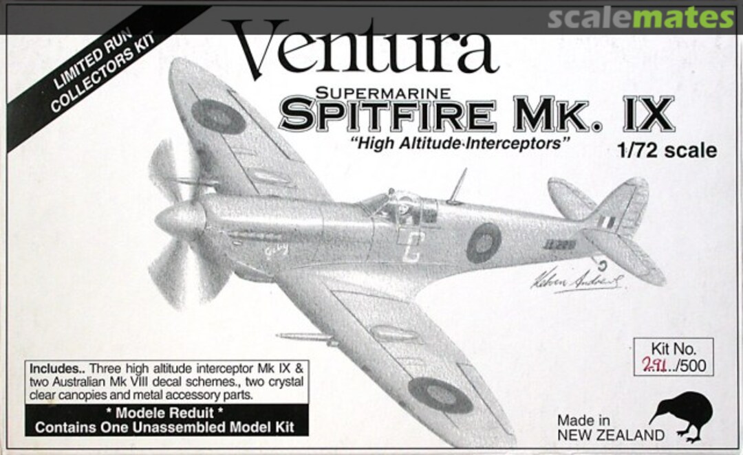 Boxart Supermarine Spitfire Mk.IX V0208 Ventura Boxart Supermarine Spitfire Mk.IX V0208 Ventura