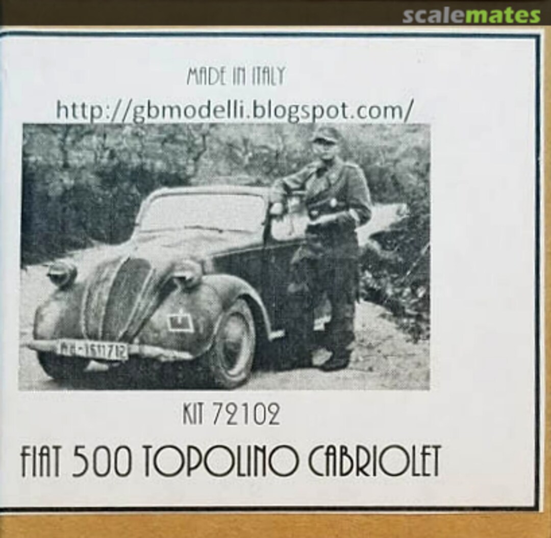 Boxart Fiat 500 Topolino Transformable Car (Cabriolet) 72102 GB Modelli Boxart Fiat 500 Topolino Transformable Car (Cabriolet) 72102 GB Modelli