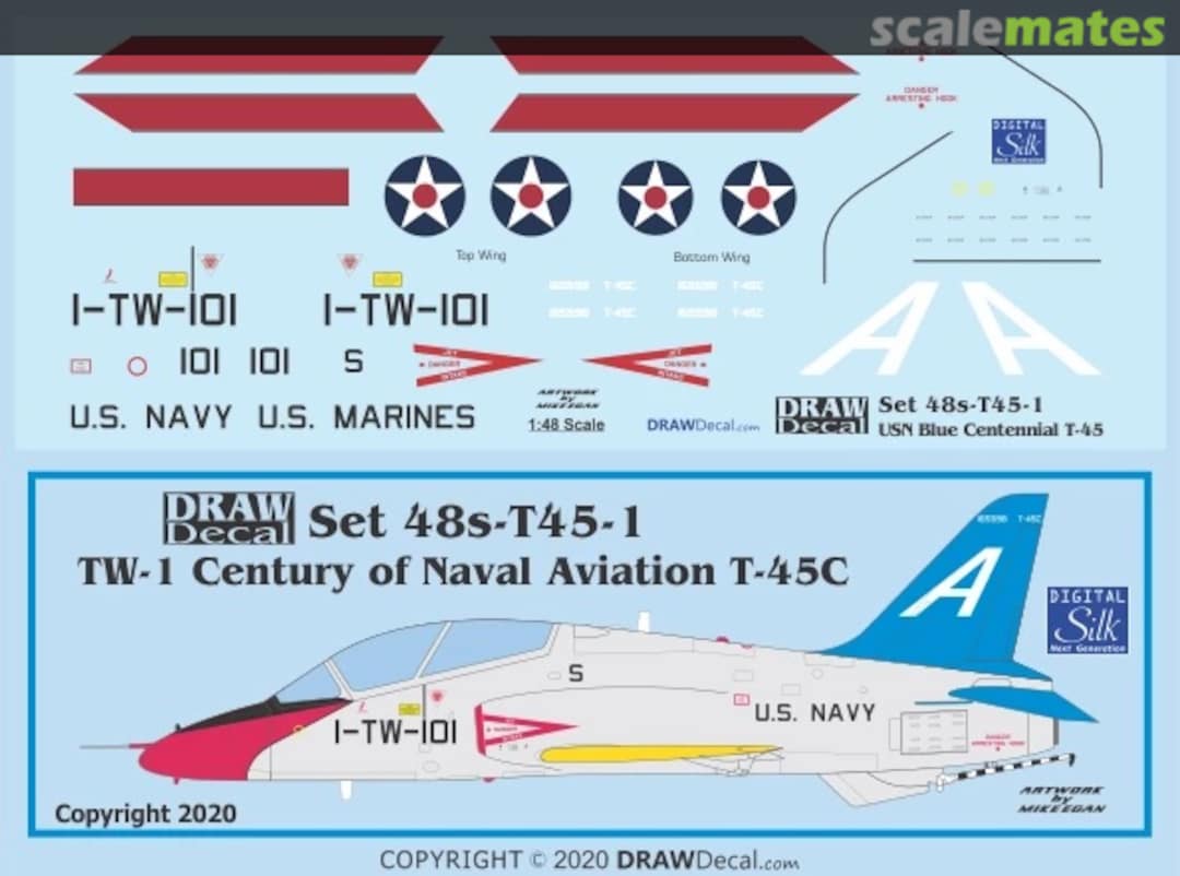 Boxart Centennial T-45 Goshawk TW-1 48-T45-1 Draw Decal Boxart Centennial T-45 Goshawk TW-1 48-T45-1 Draw Decal