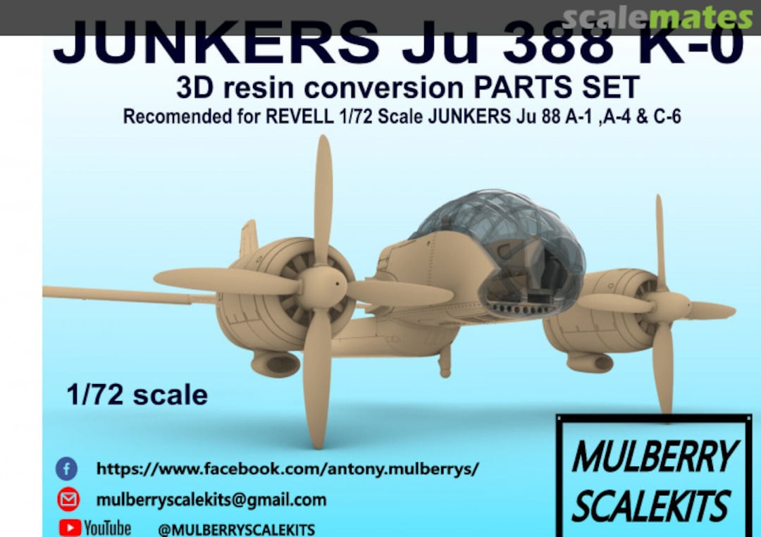 Boxart Junkers Ju 388 K-0 conversion set Mulberry Scalekits Boxart Junkers Ju 388 K-0 conversion set Mulberry Scalekits