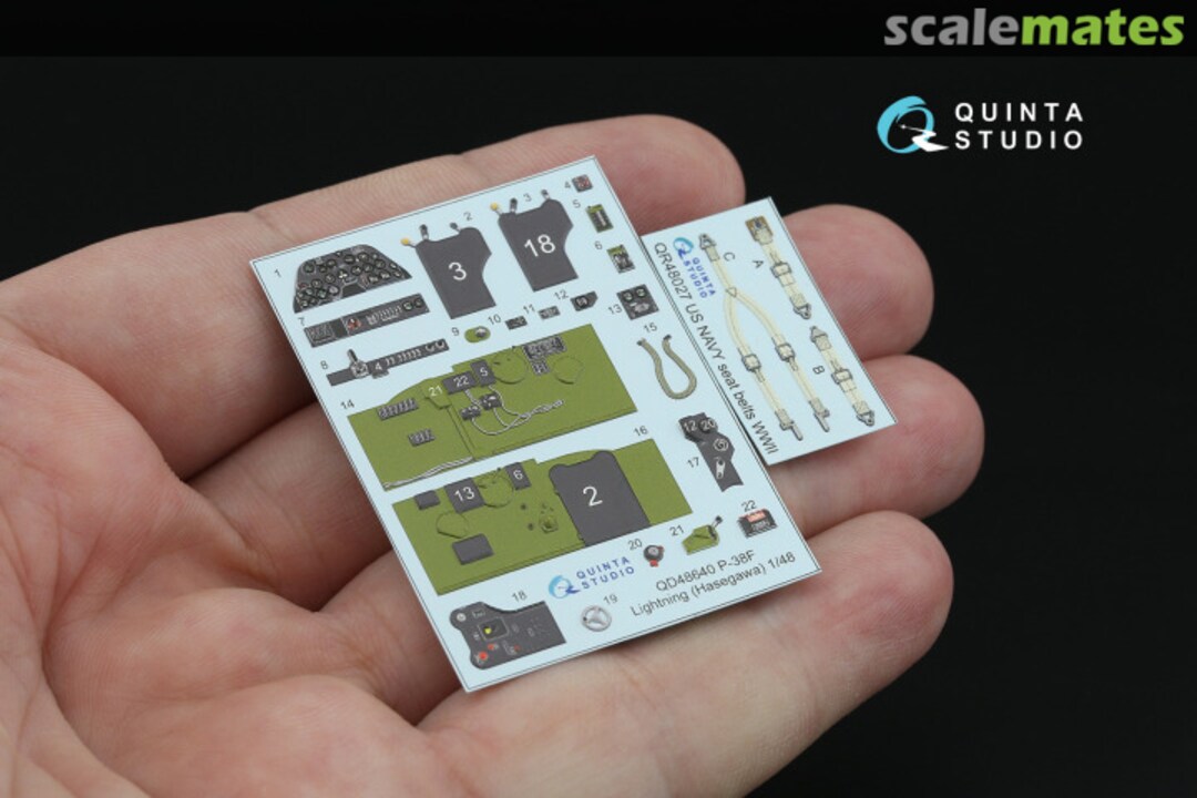 Contents P-38F Lightning interior 3D decals QD48640 Quinta Studio Contents P-38F Lightning interior 3D decals QD48640 Quinta Studio