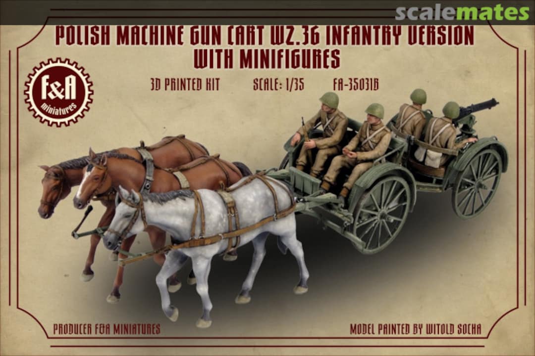 Boxart Polish Machine Gun Cart WZ.36 Infantry Version FA-35031B F&A Miniatures Boxart Polish Machine Gun Cart WZ.36 Infantry Version FA-35031B F&A Miniatures