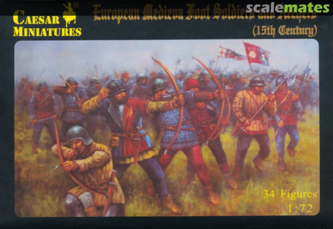 Boxart European Medieval Foot Soldiers and Archers H088 Caesar Miniatures
