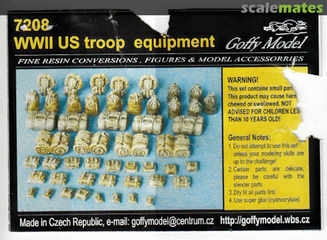 Boxart WWII US troop equipment 7208 Goffy Model Boxart WWII US troop equipment 7208 Goffy Model