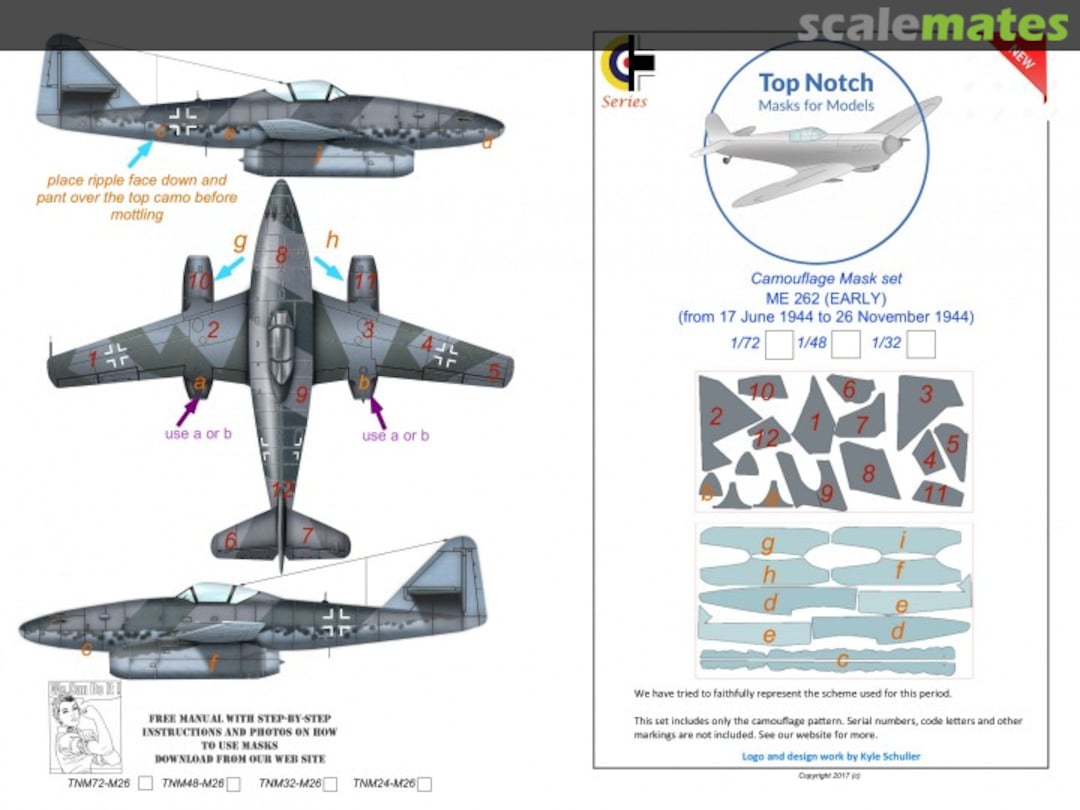 Boxart Messerschmitt Me-262A-1a Schwalbe (Early) TNM72-M26 TopNotch Boxart Messerschmitt Me-262A-1a Schwalbe (Early) TNM72-M26 TopNotch