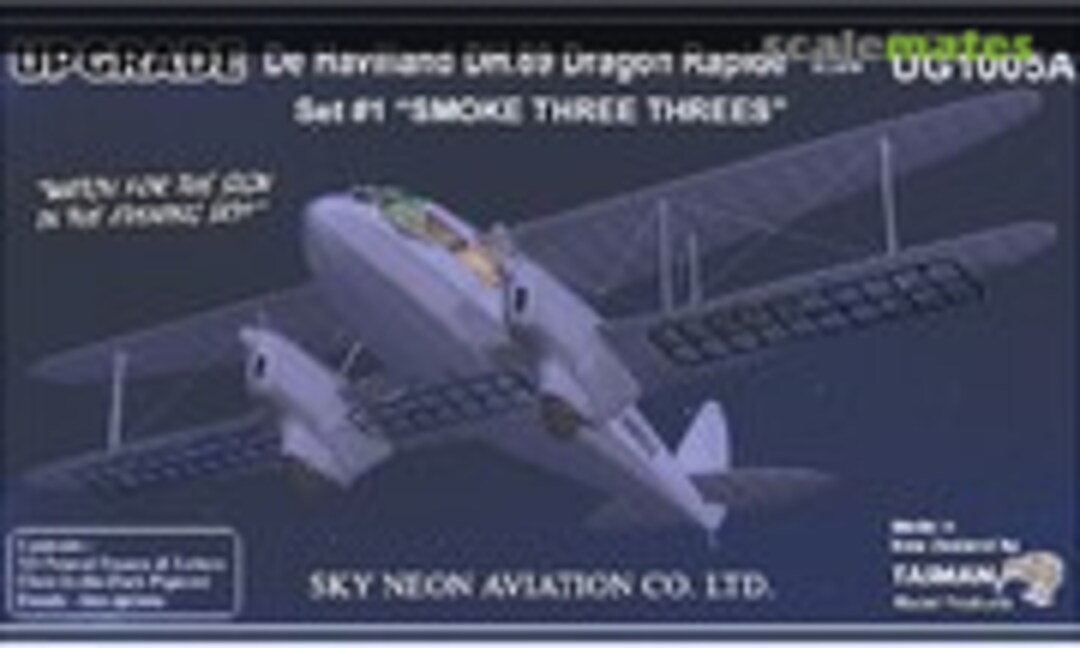 1:72 De Havilland DH.89 Dragon Rapide Set #1 "Smoke Three Threes" (Tasman Model Products UG1005A) UG1005A