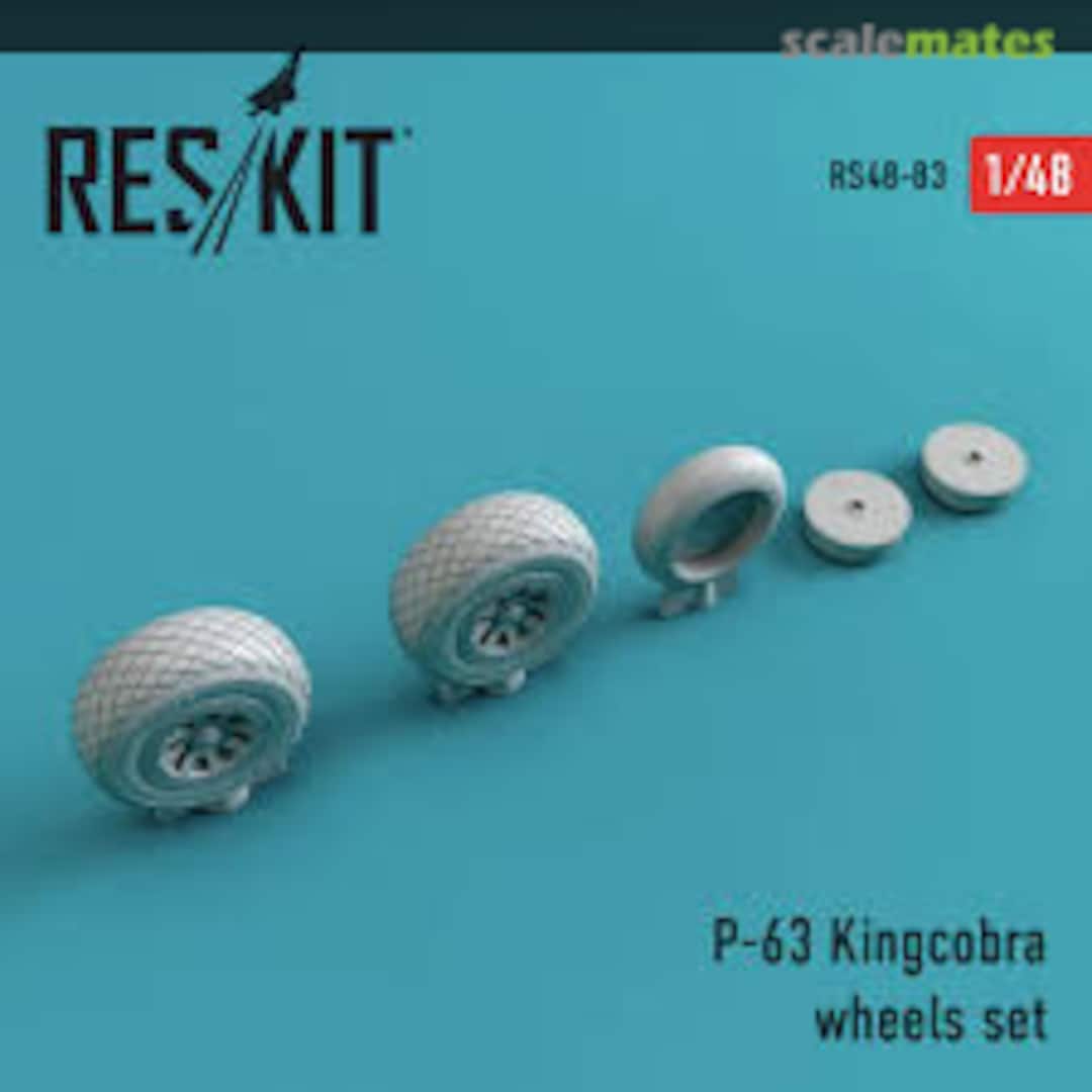 Boxart P-63 Kingcobra - wheels set RS48-0083 ResKit Boxart P-63 Kingcobra - wheels set RS48-0083 ResKit