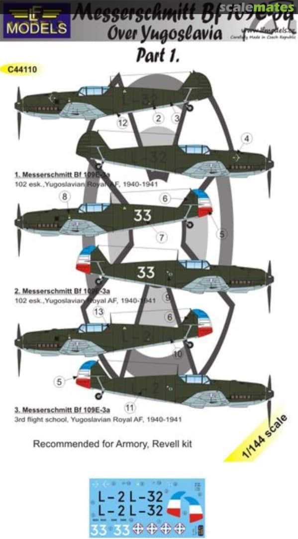 Boxart Messerschmitt Bf 109E-3a C44110 LF Models Boxart Messerschmitt Bf 109E-3a C44110 LF Models
