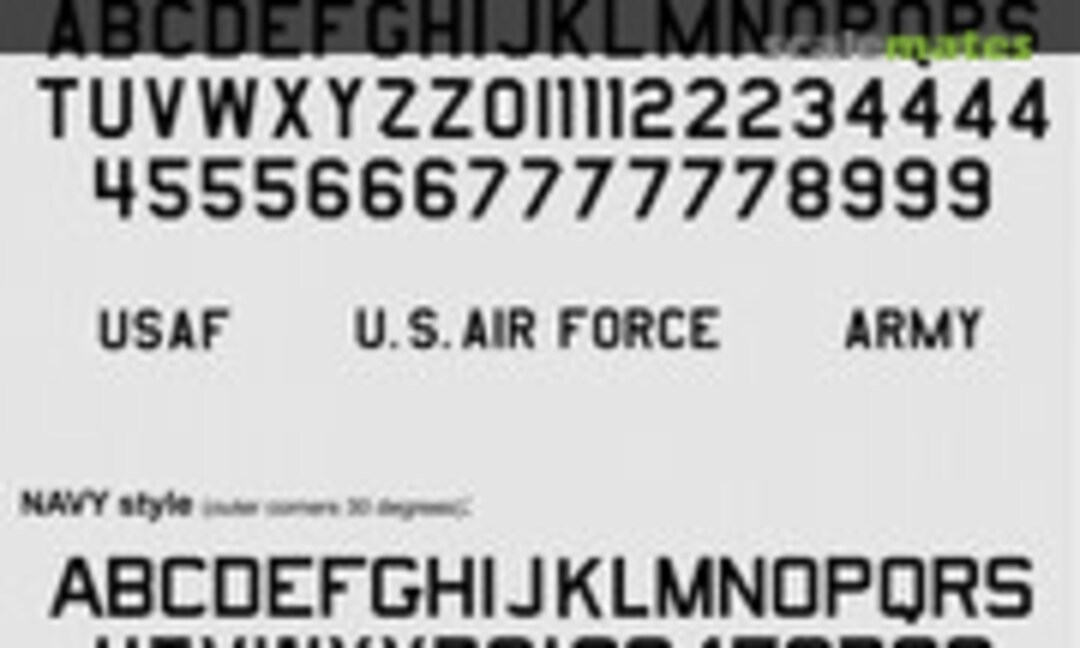 1:48 U.S. letters & numbers - 16" (Armycast M&M ACM 49023) ACM 49023