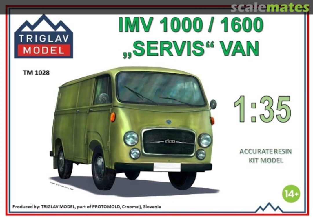 Boxart IMV 1000/ 1600 "Servis" Van TM 1028 Triglav model Boxart IMV 1000/ 1600 "Servis" Van TM 1028 Triglav model