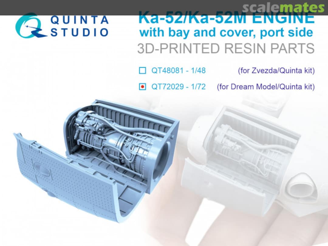 Boxart Ka-52/Ка-52М Engine with bay and cover, port side QT72029 Quinta Studio Boxart Ka-52/Ка-52М Engine with bay and cover, port side QT72029 Quinta Studio