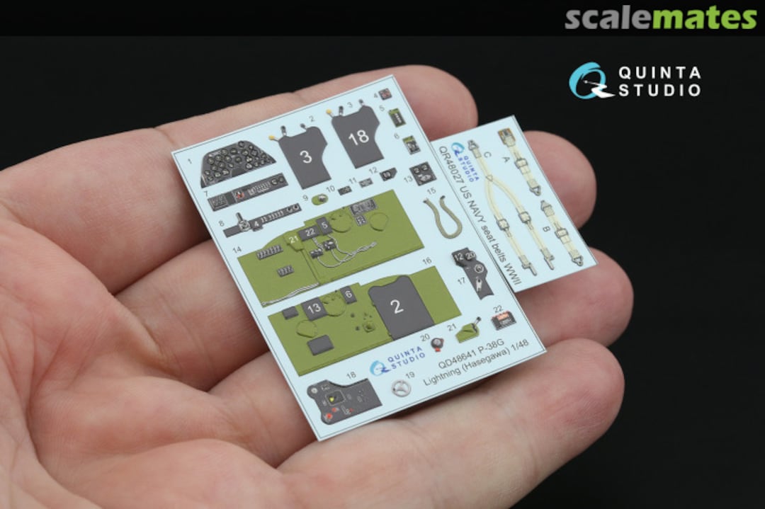 Contents P-38G Lightning interior 3D decals QD48641 Quinta Studio Contents P-38G Lightning interior 3D decals QD48641 Quinta Studio