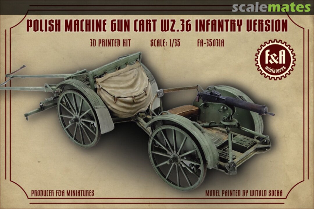 Boxart Polish Machine Gun Cart WZ.36 Infantry Version FA-35031A F&A Miniatures Boxart Polish Machine Gun Cart WZ.36 Infantry Version FA-35031A F&A Miniatures