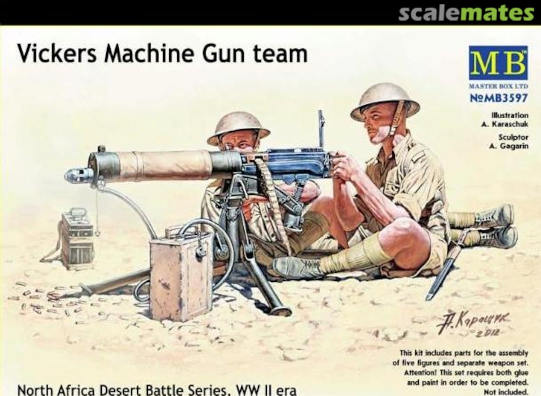 Boxart Vickers Machine Gun team MB3597 Master Box Boxart Vickers Machine Gun team MB3597 Master Box