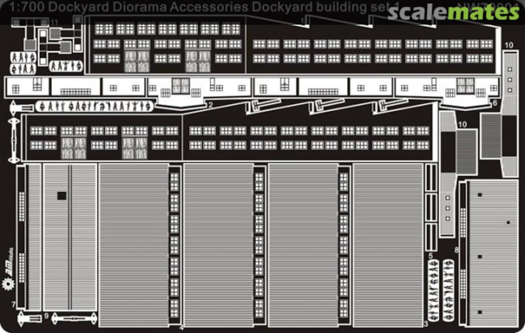 Boxart Dockyard Diorama Accessories - Dockyard Building Set 1 NW70001 Alliance Model Works