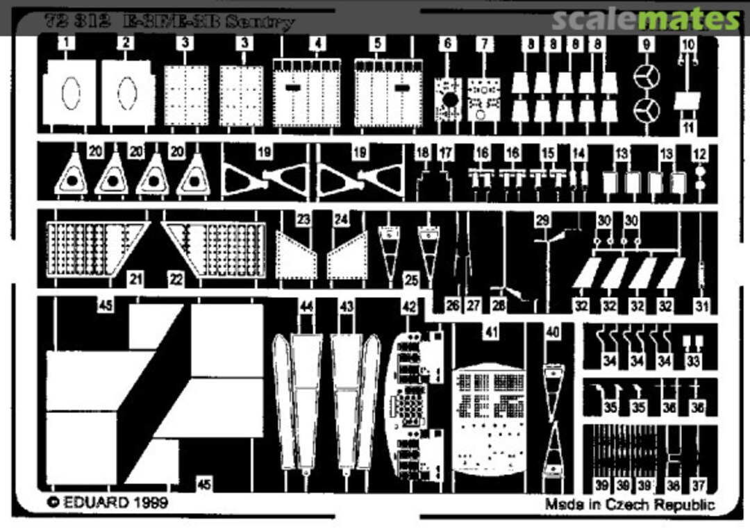 Boxart E-3F/E-3B Sentry 72312 Eduard