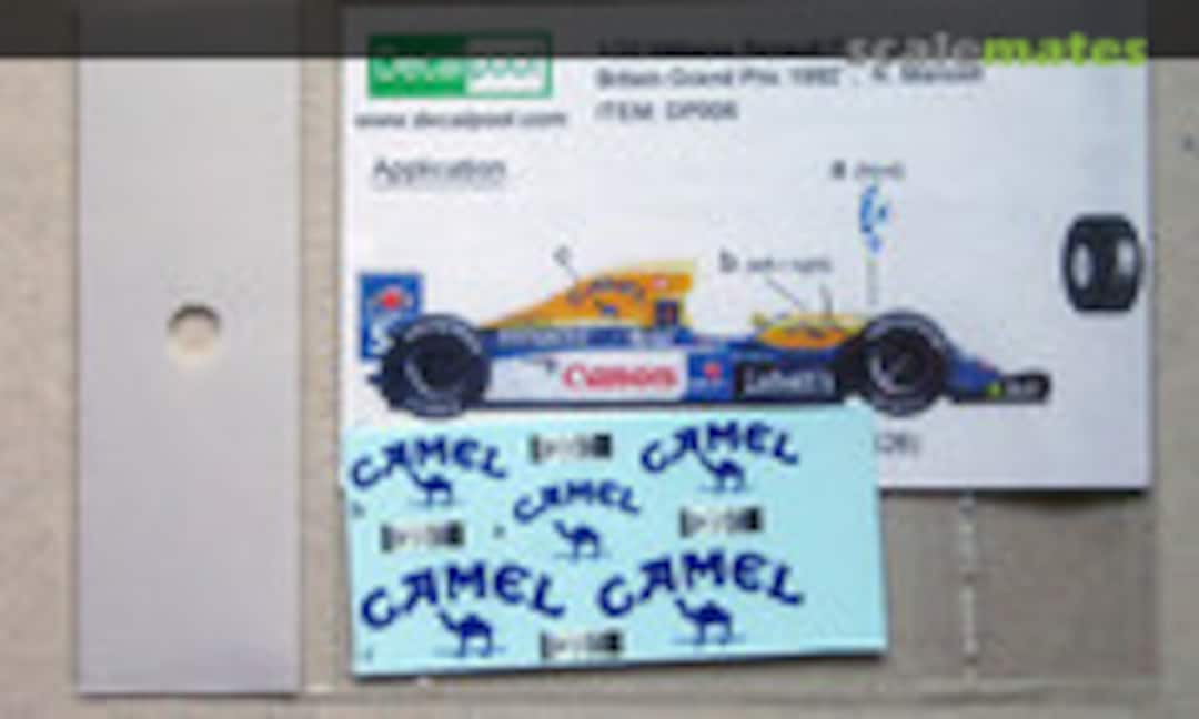 1:20 Williams Renault FW14B Camel (Decalpool DP006) DP006