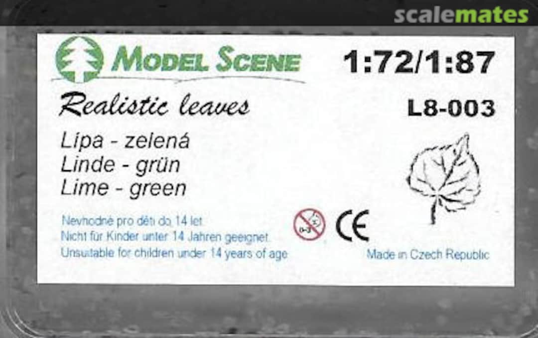 Boxart Leaves - Lime - Green L8-003 Model Scene