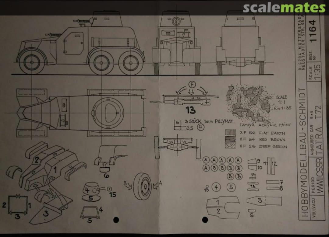 Boxart Tatra T-72 1164 Hobbymodellbau Schmidt Boxart Tatra T-72 1164 Hobbymodellbau Schmidt
