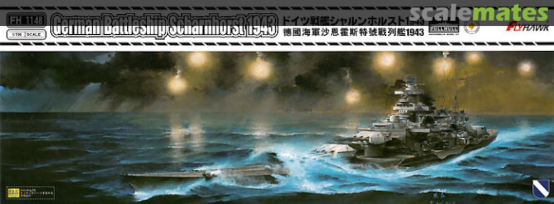 Boxart German Battleship Scharnhorst 1943 FH1148 FlyHawk Model