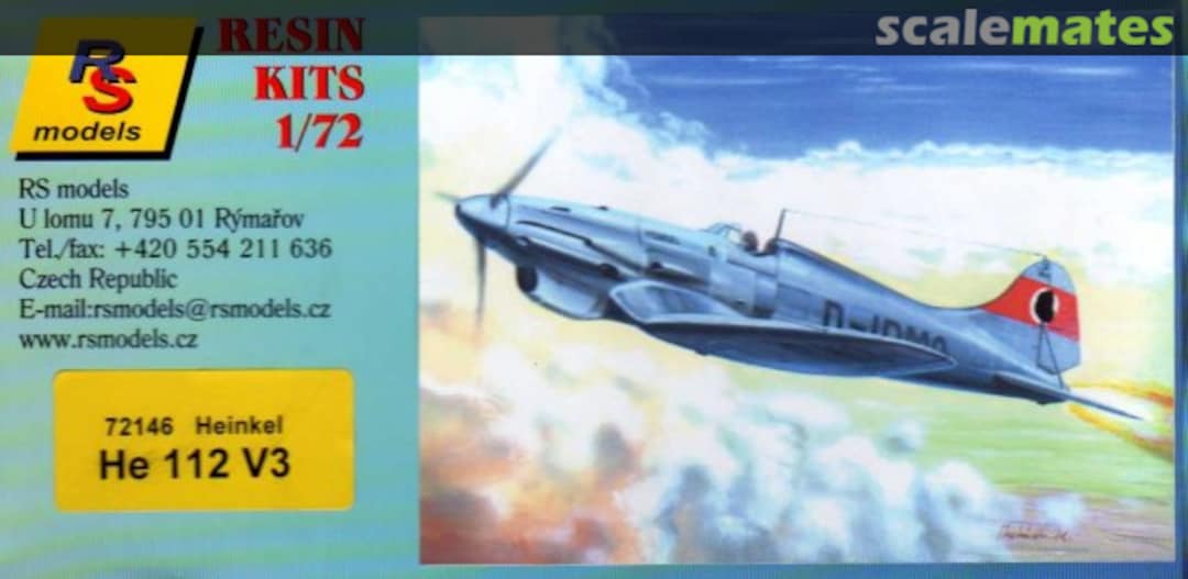 Boxart Heinkel He 112 V3 72146 RS Models Boxart Heinkel He 112 V3 72146 RS Models