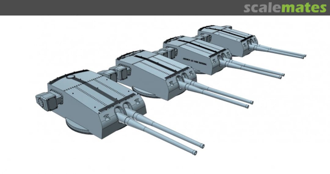 Boxart RN Pola 203 mm/53 cal. (8"/53 cal.) Turrets with Barrels 200-Pola turrets-4 Model Monkey