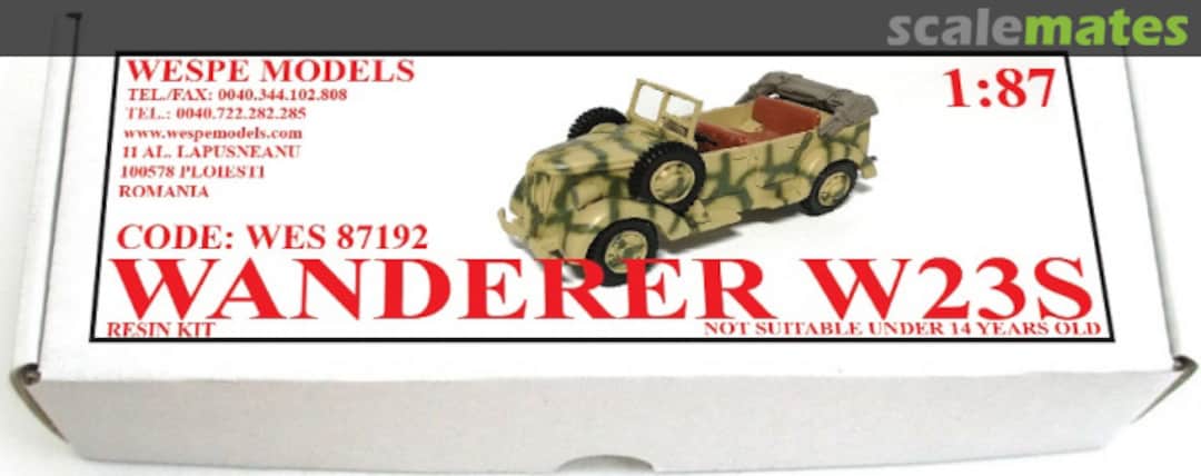 Boxart Wanderer W23S WES 87192 Wespe Models Boxart Wanderer W23S WES 87192 Wespe Models