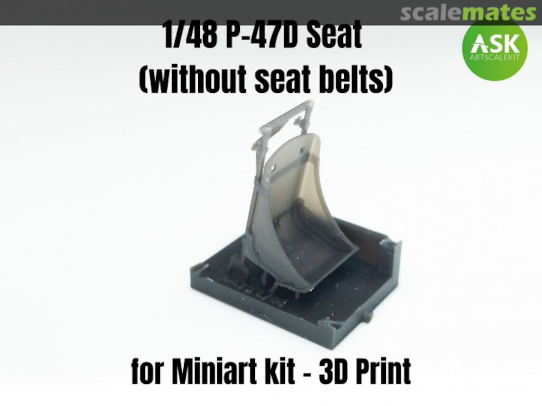 Boxart P-47D Seat (without seat belts) 200-A48011 ASK Boxart P-47D Seat (without seat belts) 200-A48011 ASK