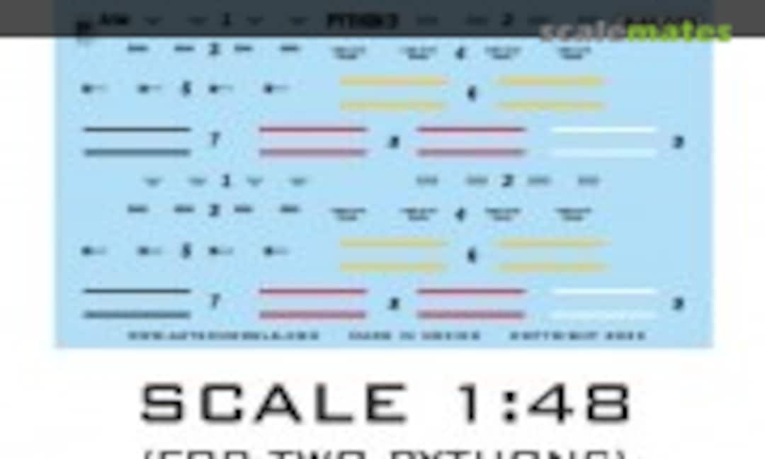 1:48 Stencil for Python 3 (Aztec Models R48-029) R48-029