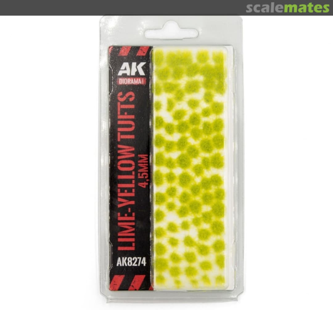Boxart Lime-Yellow Tufts 4.5mm AK8274 AK Interactive Boxart Lime-Yellow Tufts 4.5mm AK8274 AK Interactive