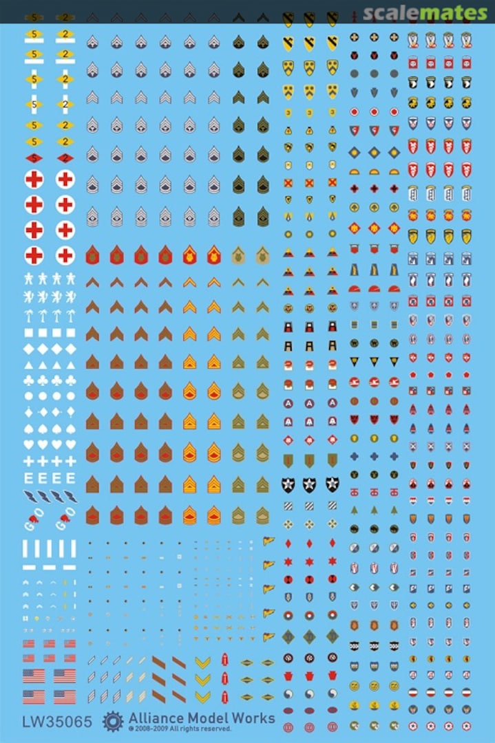 Boxart WW2 US Army Uniform Insignia Set LW35065 Alliance Model Works Boxart WW2 US Army Uniform Insignia Set LW35065 Alliance Model Works